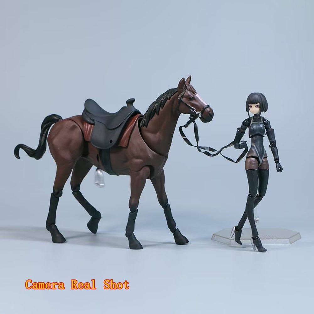 Horse Action Figure 1/12 Cosplay Scale Articulated Figma490 Brown Horse Decoration Figure Anime