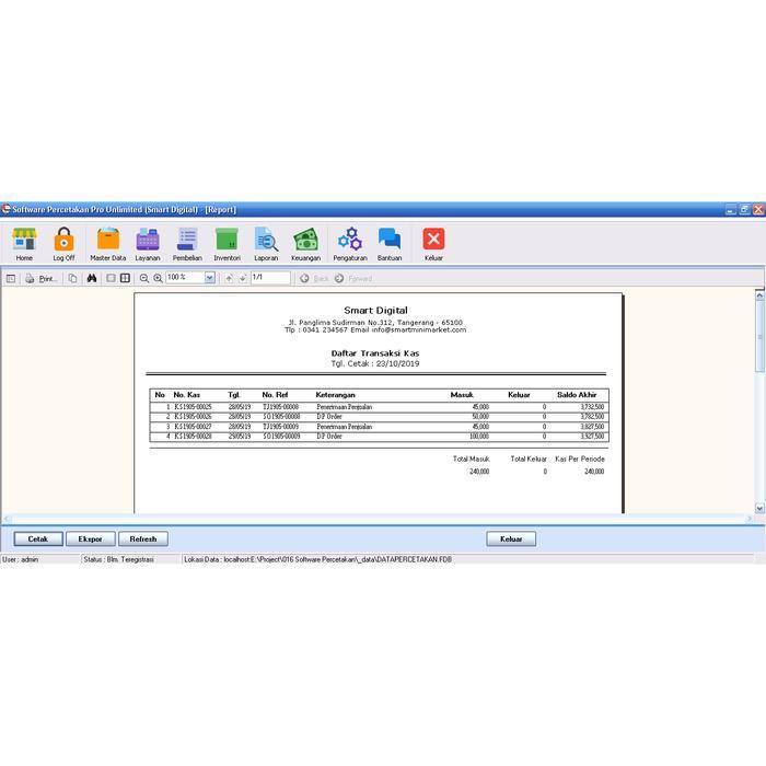 Program Software Percetakan - Program Percetakan - Kasir Digital Print Tbk