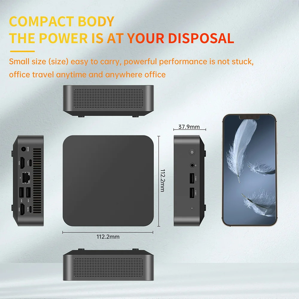 Topton Cheap Mini PC Gaming Intel i7 1185G7 Windows 11 Desktop Computer Office Barebone Pocket PC