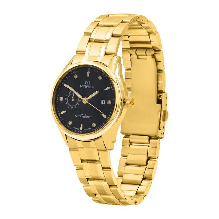 HOT SALE MIRAGE WATCH - JAM TANGAN MIRAGE WANITA ANALOG 8802 L EMAS GOLD MEWAH KASUAL VARIASI