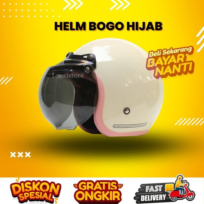 helm bogo helem hijab wanita dewasa ori pastel series aestetic