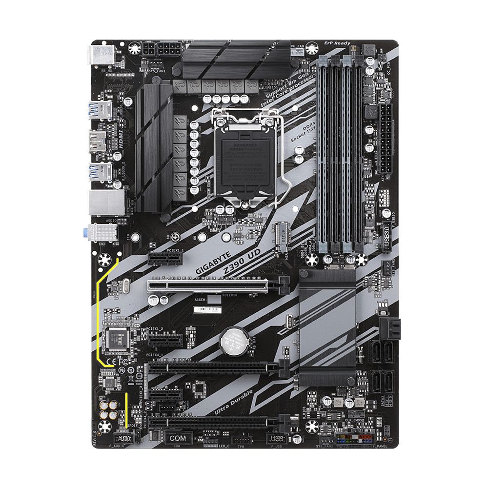 New Gigabyte GA Z390 UD Motherboard LGA 1151 Z390 Desktop Mainboard M.2 nvme PCI-E X16 With Box
