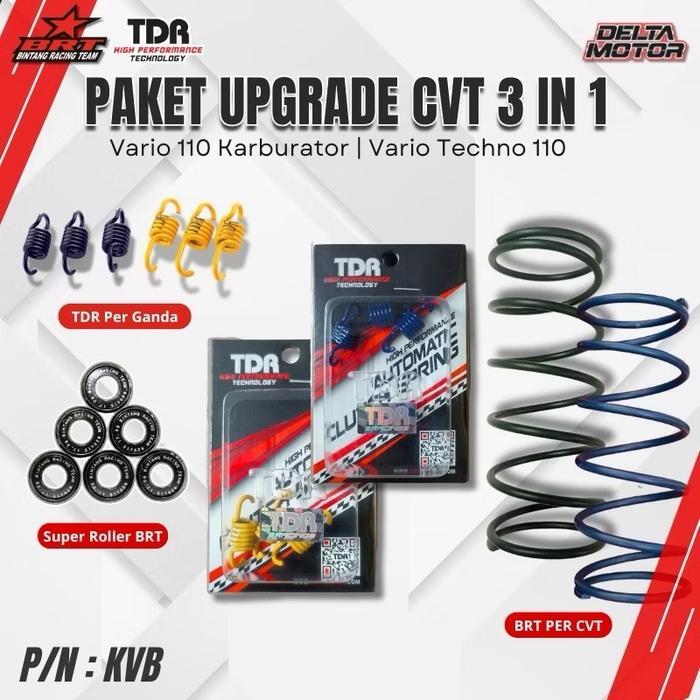 PAKET 3 IN 1 UPGRADE CVT TDR BRT VARIO 110 CW KARBU VARIO TECHNO 110 Motor Motorcycle
