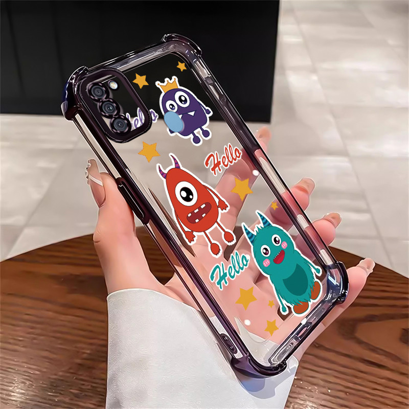 Casing Hp Untuk Samsung A11 M11 Case Cute monster Kasing Cesing Sembunyikan Airbag Kesing Silikon So