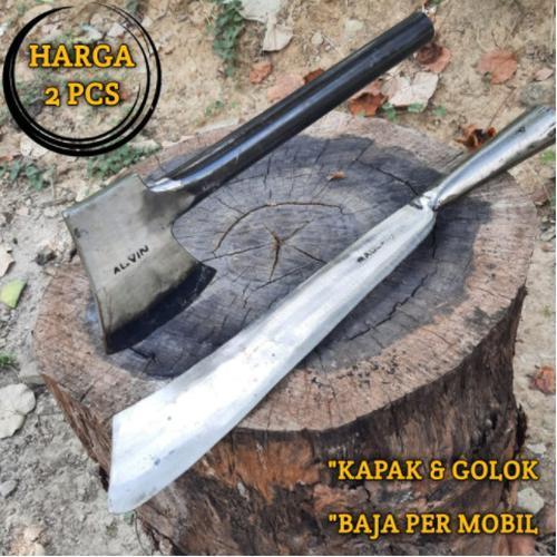 arit sabit golok pisau kapak baja per isi 2