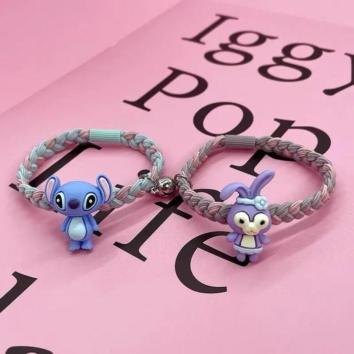 gelang couple magnet 2pcs karakter lucu gelang couple bestie fashion korea