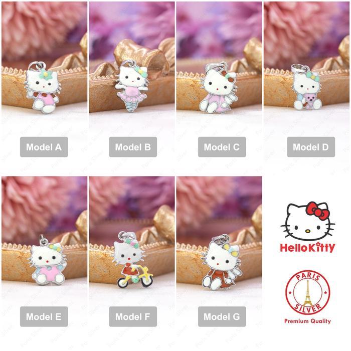 Kalung Anak Liontin Hello Kitty Silver Perak 925 lapis emas putih asli