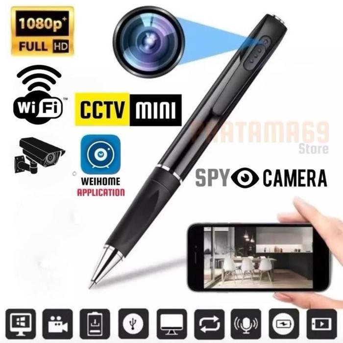 Spy Camera Mini Wifi Pulpen HD CCTV Mini Pantau dari HP