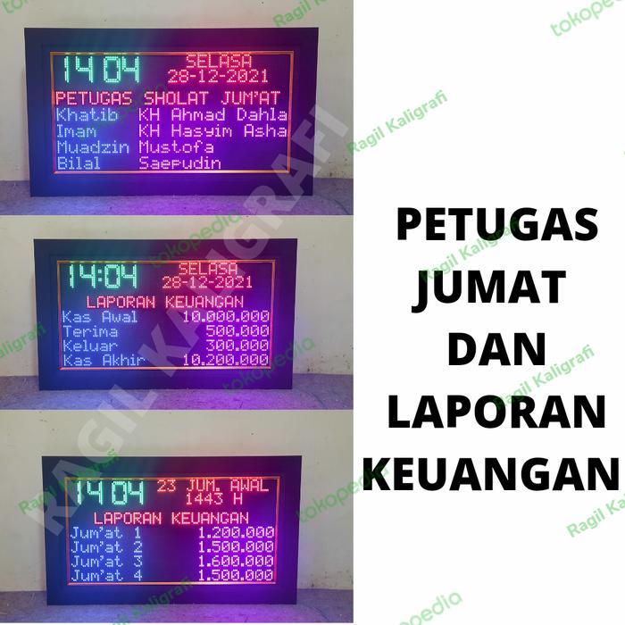 PROMO JWS P5 RGB - JAM DIGITAL MASJID JEDA IQOMAH JAM MASJID RUNING TEKS