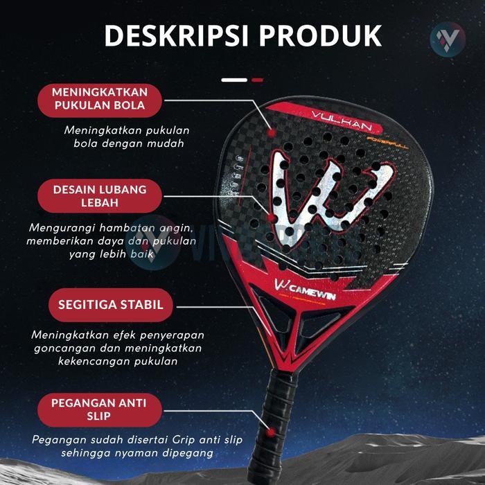 VIVASPORTS - CAMEWIN 5025 High Quality Raket Padel Original / Paddel Racket CAMEWIN 5025 Carbon 12K