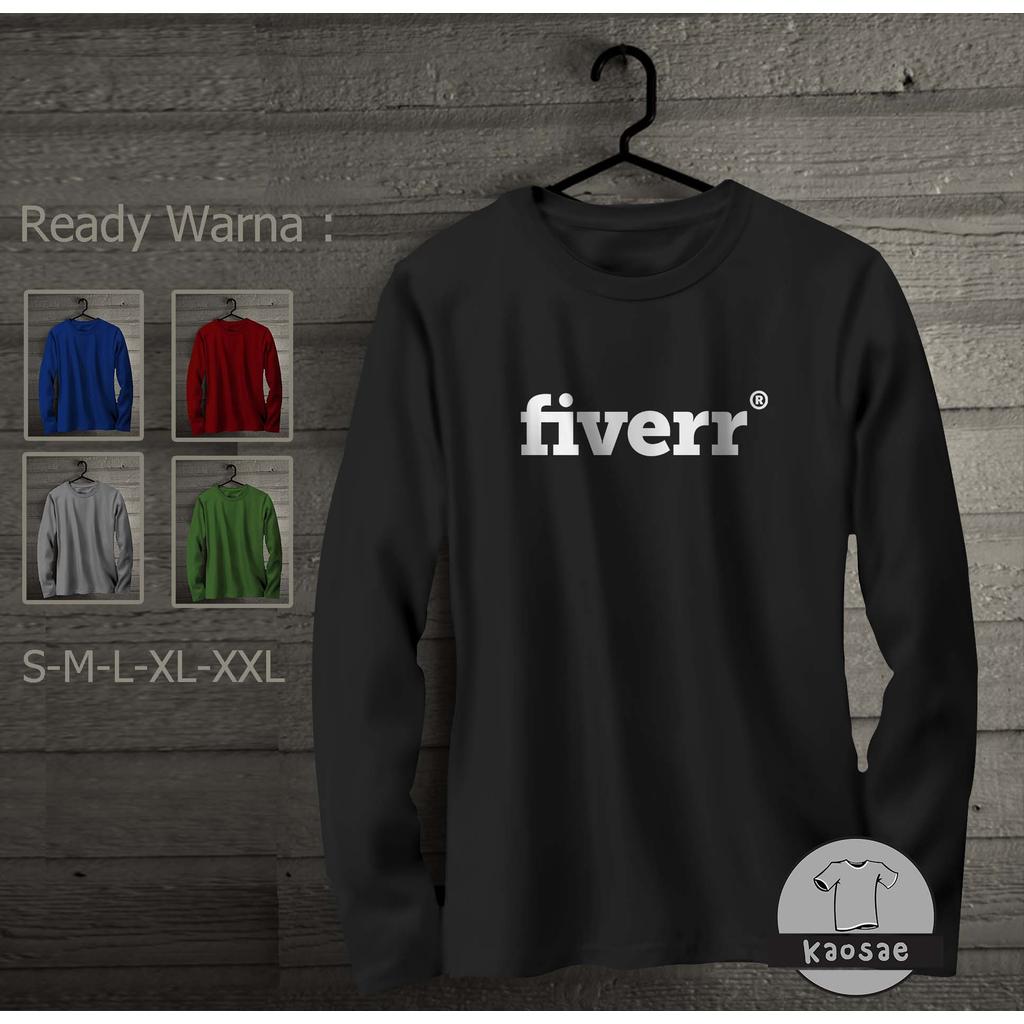 Kaos Fiverr Logo Tangan Panjang Kaos Distro