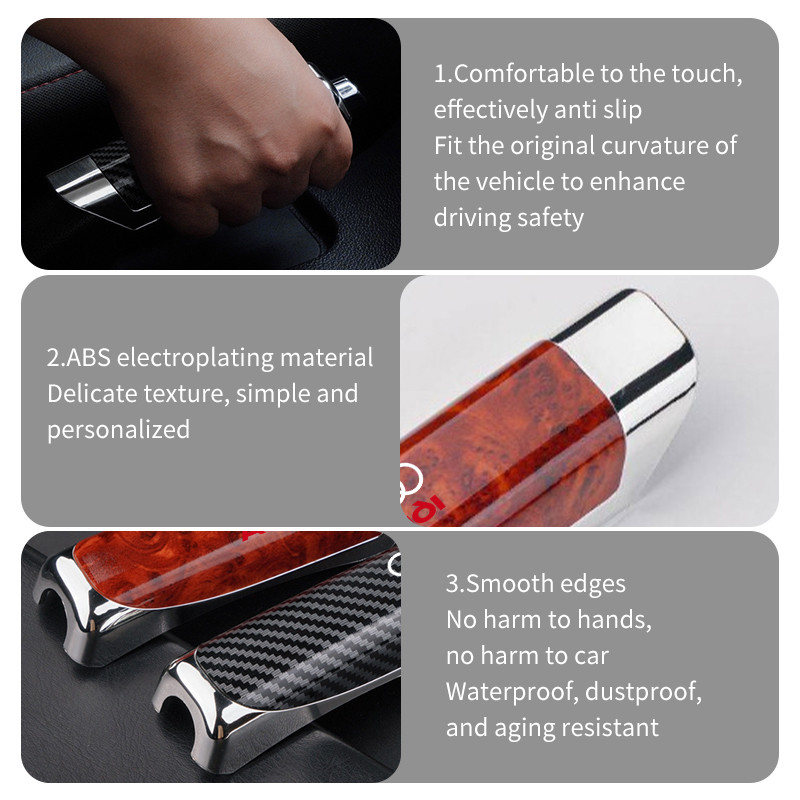 Car Handbrake Grips Guard Case Carbon Fiber Patterned Accessories For Audi Sline A6 Q7 A7 A8 A3 RS