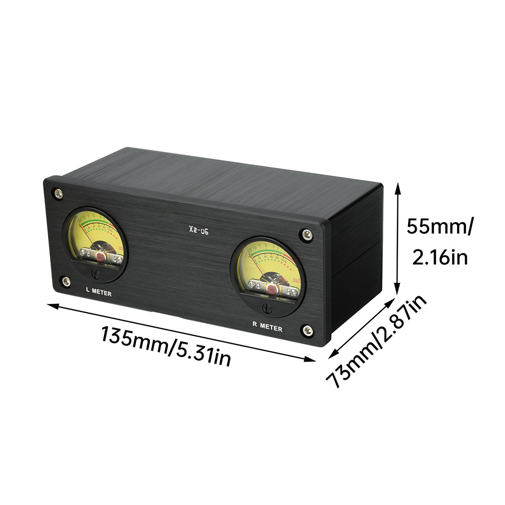 Dual Analog VU Meter signal level meter Audio Amplifier Speaker Switcher Box Selector Music Spectrum