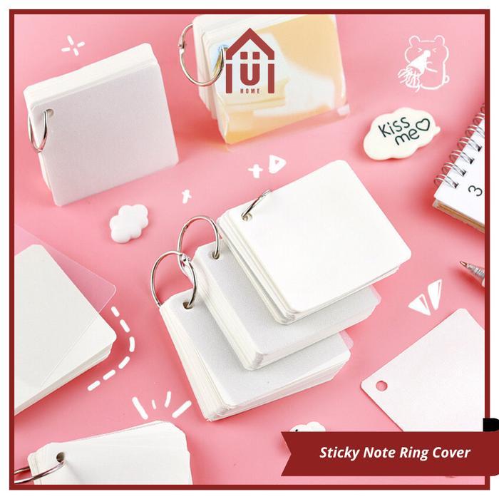 UNISO - STICKY NOTE RING COVER BUKU CATATAN KECIL GANTUNG MEMOPAD STICKY NOTES MINI RING MOTIF