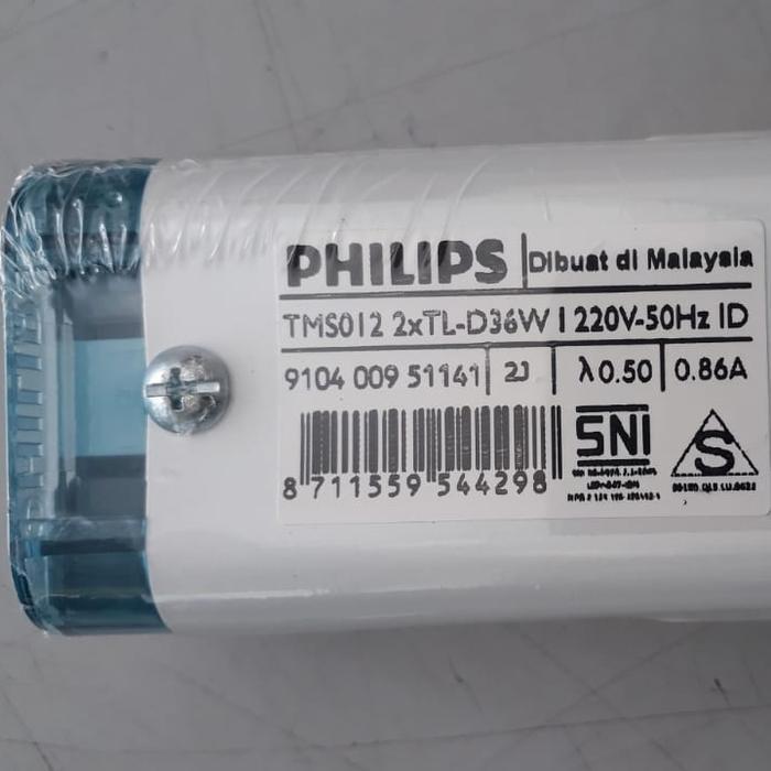 Philips Kap Lampu Tl 2 X 36 Watt Balak Simbat Tms 012 Putih