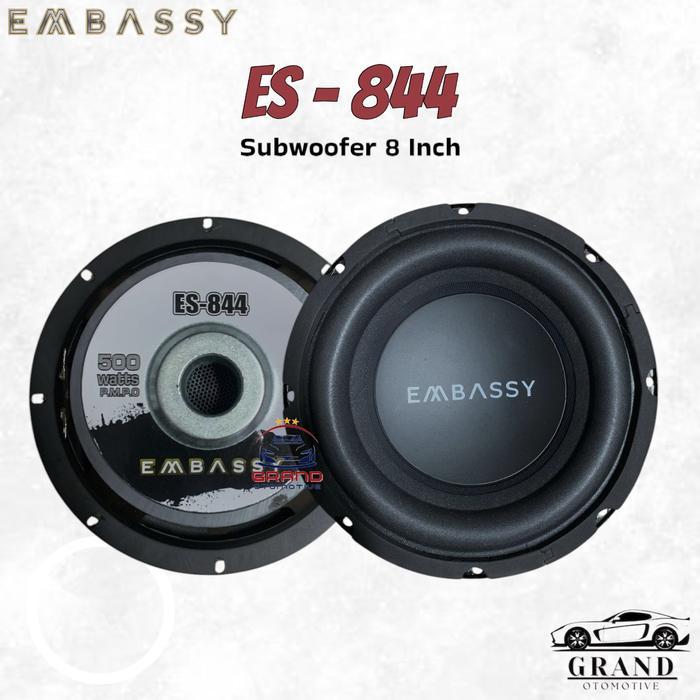 Subwoofer Embassy Es-844 Double Coil Magnet Besar 8 Inch Car