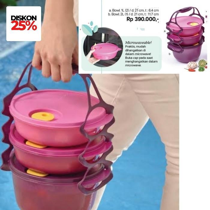 Lalaby Shop Tupperware Kotak Makan Rantang Besar Wadah Bekal Nasi Ikan Daging Ayam