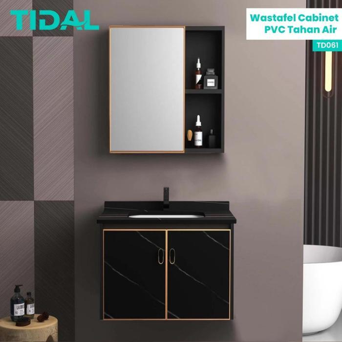 NEW PRODUK WASTAFEL KABINET MODERN MINIMALIS CERMIN KAMAR MANDI TIDAL TD061 THANKYOU & HAPPY