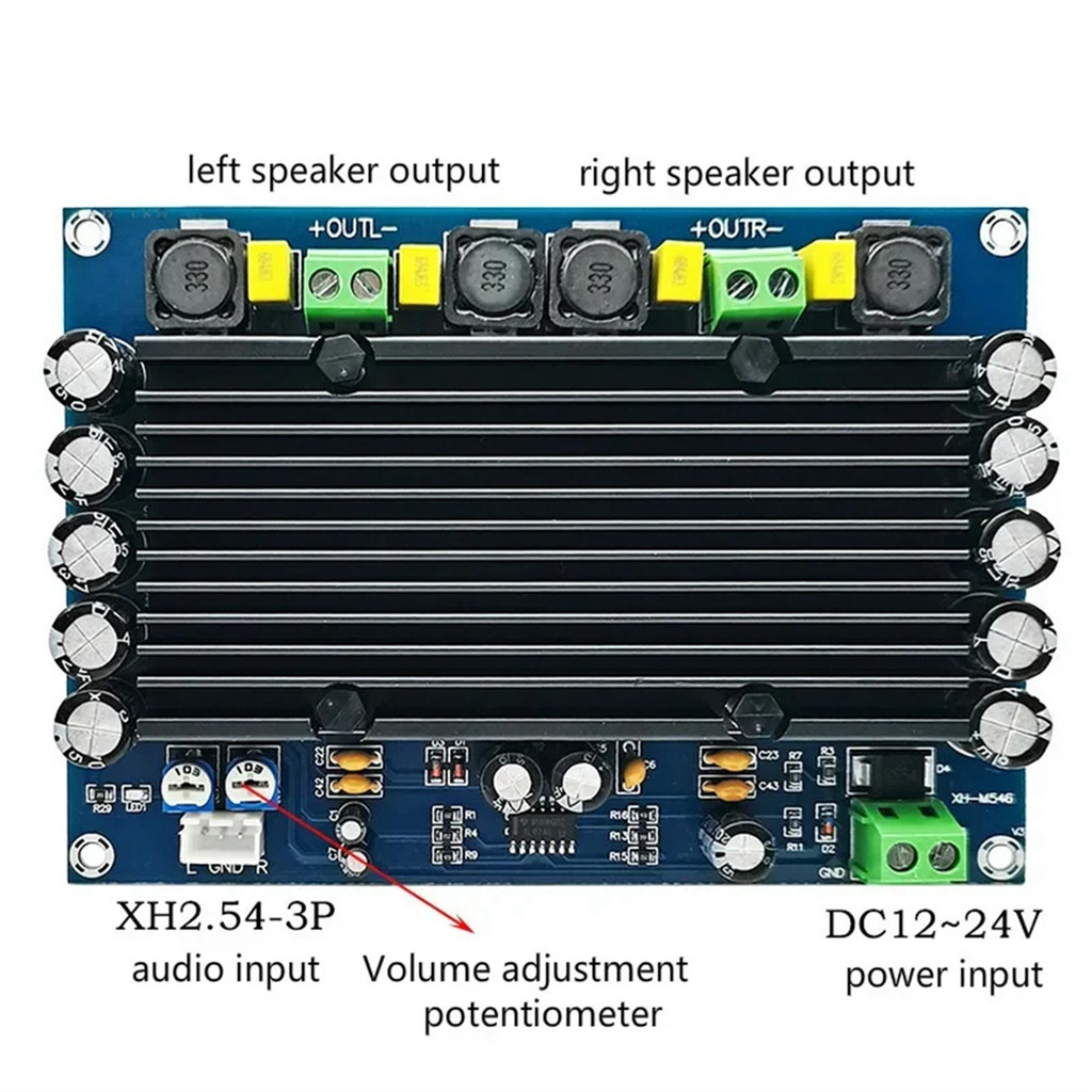 A003 XH-M546 150Wx2 TPA3116D2 Power Amplifier Board Hifi Stereo Digital Sound Amplifier Speaker