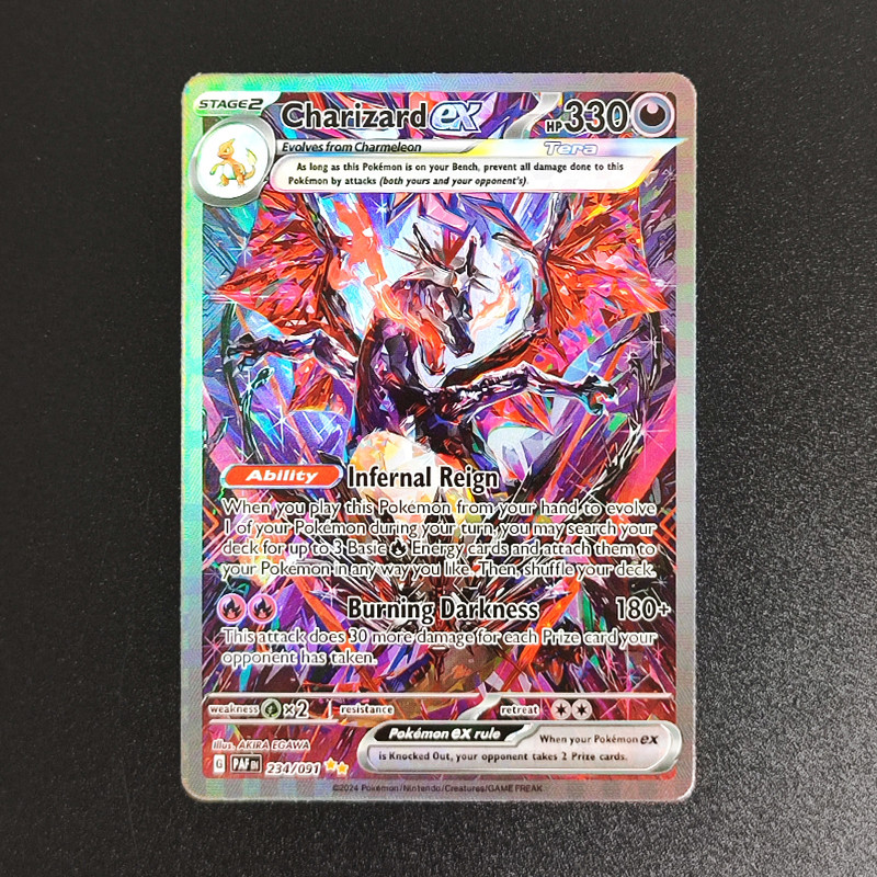 DIY Proxy PTCG PKM Foil Card English Charizard EX #234 Paldean Fates Charizard EX #223 Obsidian