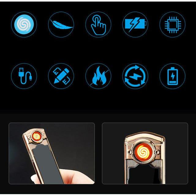 Mancis Elektrik 073 Usb Lighter Rechargeable Koil Listrik Terjamin