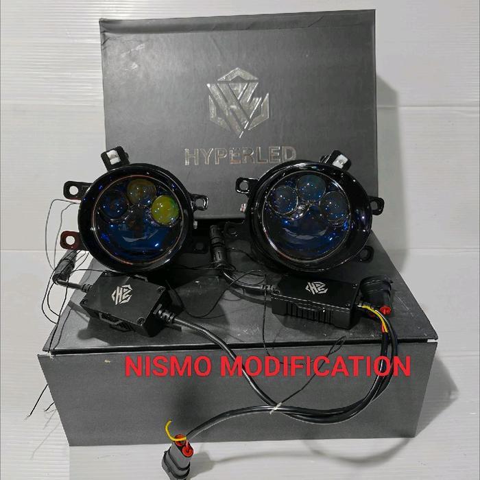 foglamp projector biled 3 warna khusus Toyota Innova reborn Fortuner vrz 2016 merk hyper LED
