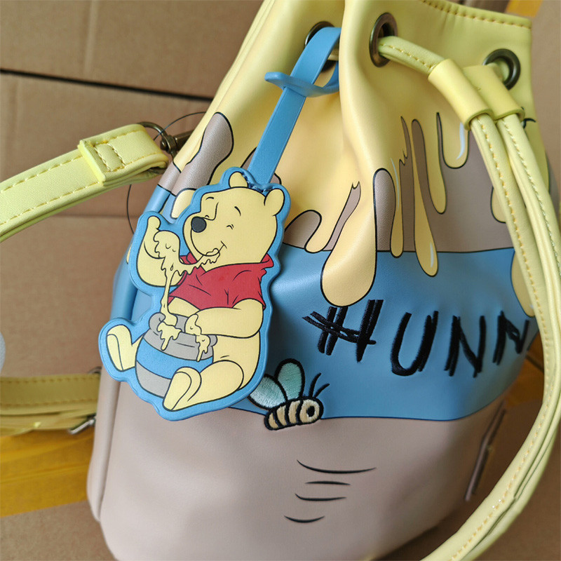 Disney Winnie the Pooh 95th Anniversary Honeypot Backpack Convertible Backpack Elastic Band Closure