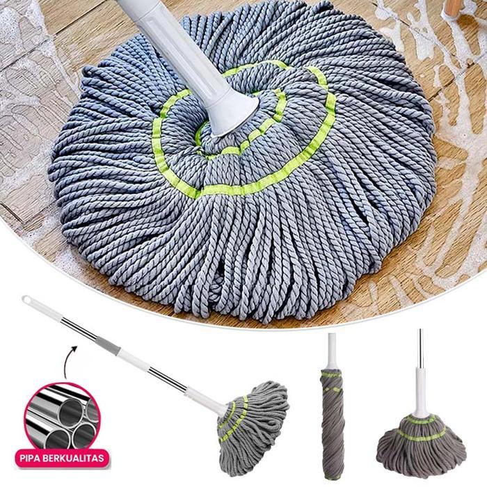 New Twist Mop Alat Pel Lantai Putar Mop Pel Kain Pel Putar Pel Lantai Putar Otomatis Praktis Lantai