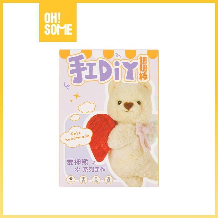 NEW PORODUK OHSOME - DIY WOOL KIT BONEKA KERAJINAN TANGAN BAHAN FELT BERUANG DAN KUCING - WOOL FELT