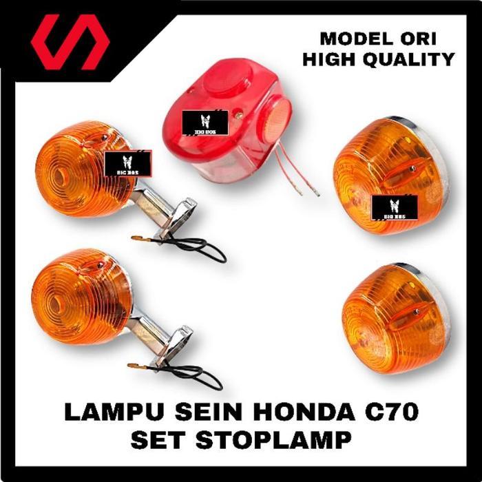 Diskon - Lampu Sein C70 Reteng C70 Riting Honda C70 C50 C90 Model Original Set Lampu Stop Belakang