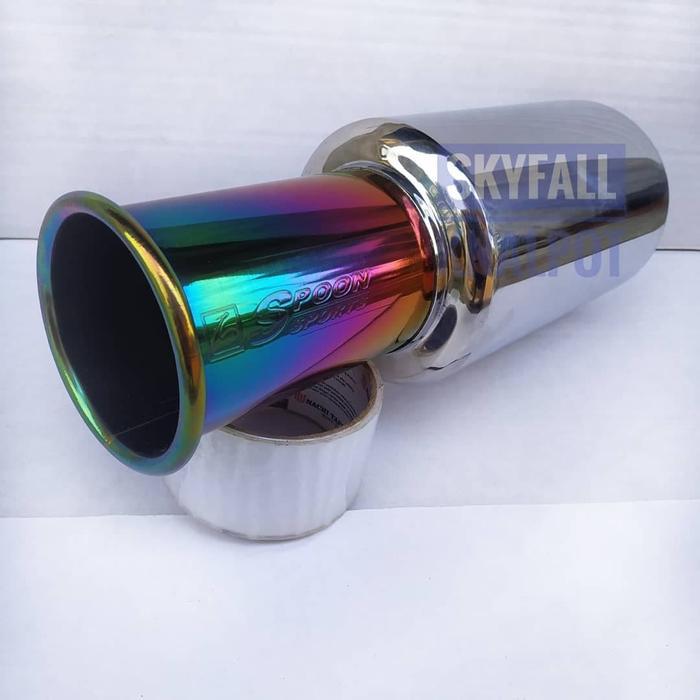 FREE ONGKIR KNALPOT RACING MOBIL SPOON PELANGI SILENCER ONLY BISA COD