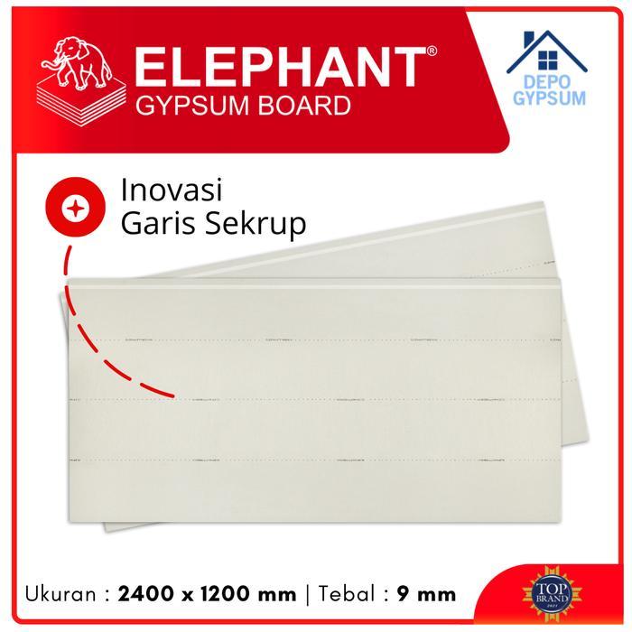 "New" Papan Gypsum Eboard Elephant 09mm 1200x2400 Gipsum Elephant Eboard 9