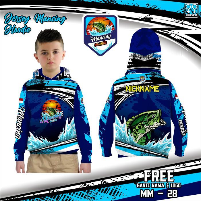 Jersey Mancing Mania Hoodie Anak Baju Mancing Baju Mancing Free Custom