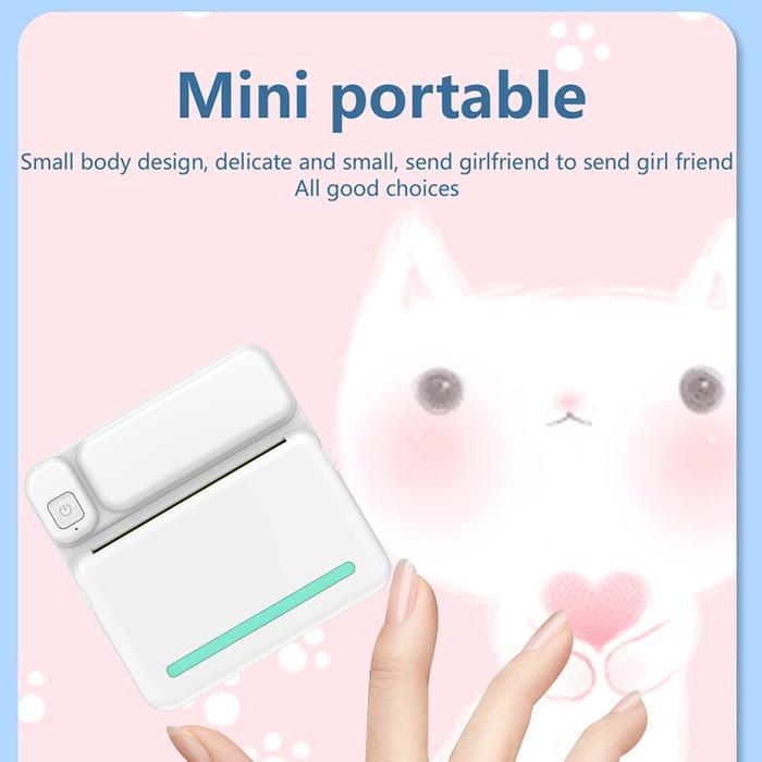 Ready Stock Mini Printer Portable Thermal Printing Machine Bluetooth Mini Foto Gambar Label Printer