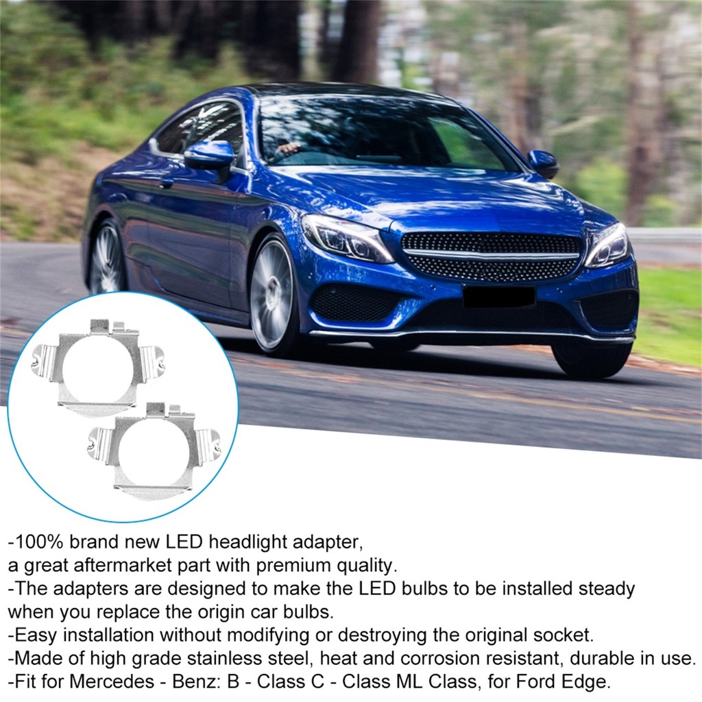 H7 LED Adapter H7 LED Headlight Adapter Pair of H7 LED Headlight Bulbs Adapter Retainer Holder for M