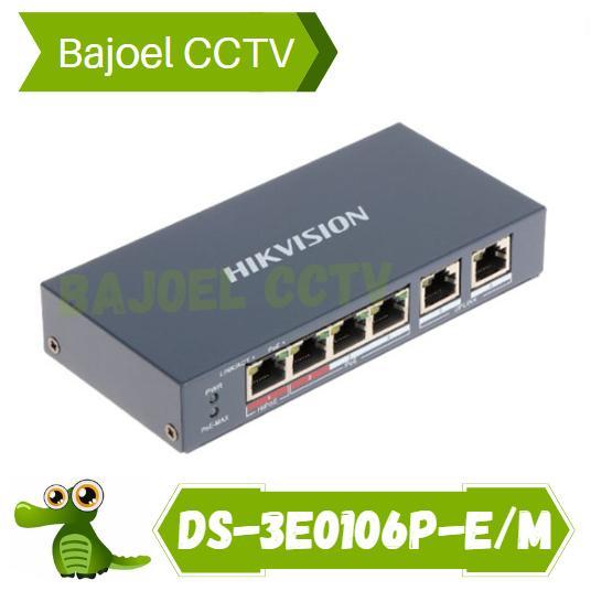 Diskon Switch Hub Poe 4 Port Hikvision Ds-3E0106P-E/M 4 Port Poe + 2 Uplink