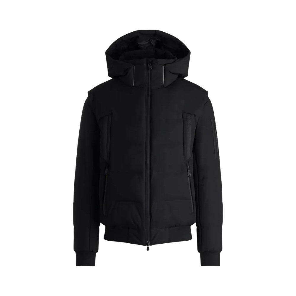 OW_Block-X Bomber Down Jacket with Detachable Sleeves Black