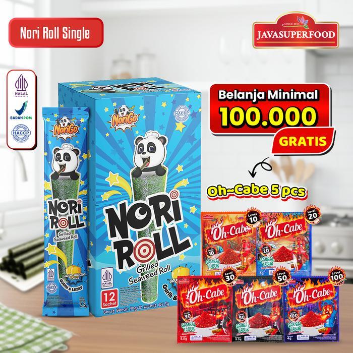 Snack Nori Roll Grilled Seaweed Roll / Snack Rumput Laut 2.5G Terlaris
