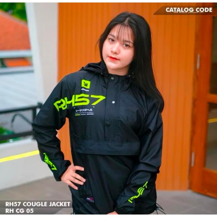 RH57 Jaket Racing Cougle RHCG 05 Bahan Parasut Anti Gratis Stiker