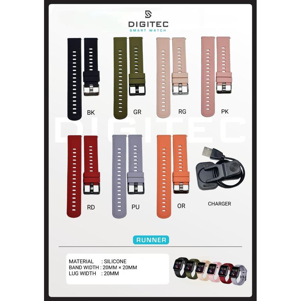 Tali Jam Tangan Digitec Runner/Strap Runner Original Smartwatch