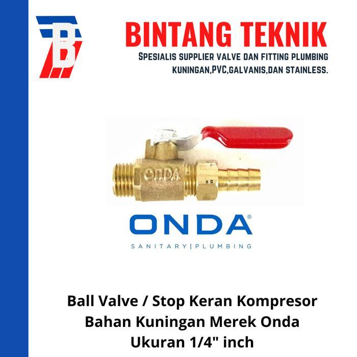 Stop Kran Kompressor Onda 1/4" inch