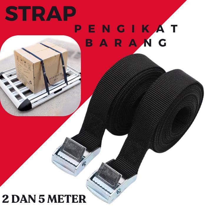 "New" Tali Strap Pengikat Barang Tali Ikat Bagasi Motor Mobil Cargo Strap Packing