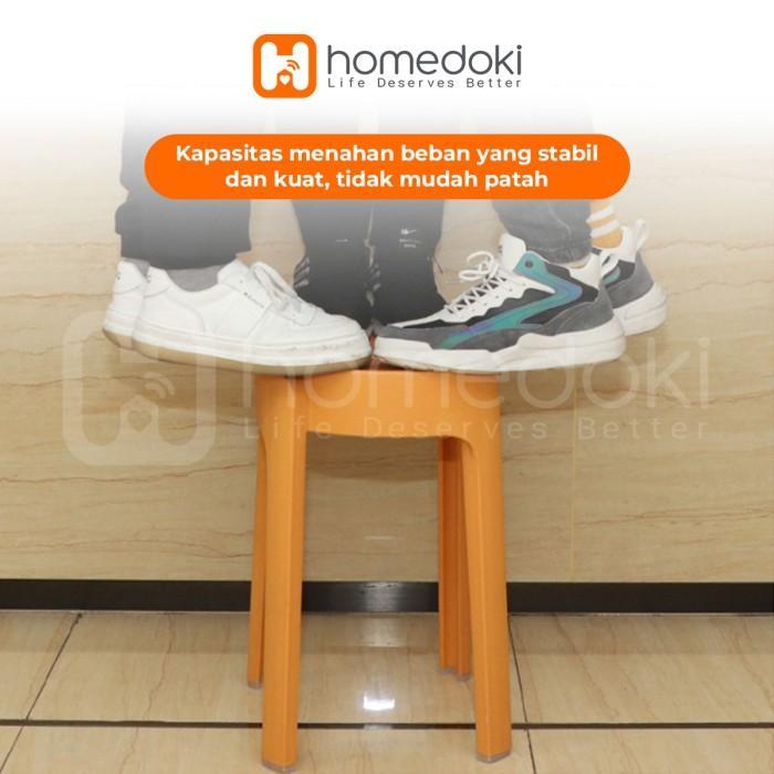Homedoki Kursi Plastik / Kursi Makan / Kursi Bulat / Kursi Lesehan
