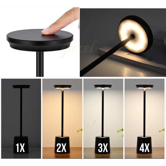 Lampu Meja Portable Led Usb Charge Baca Baterai Hias Belajar Lemari