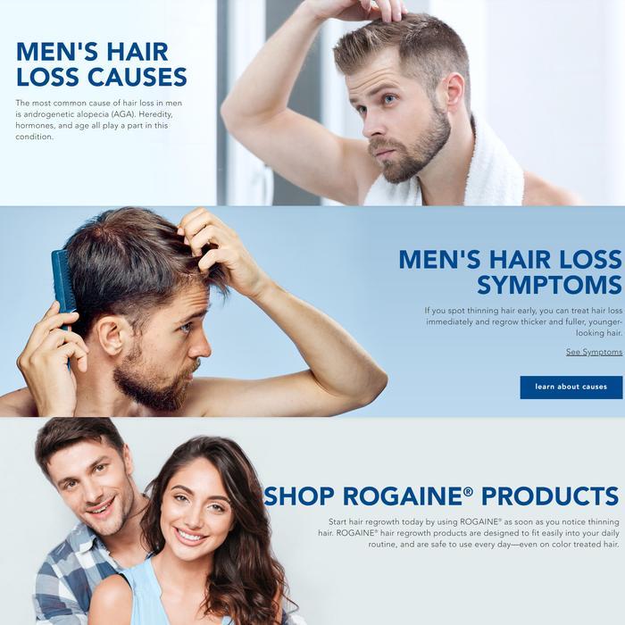 Men'S Rogaine Solution Liquid - 5% Minoxidil New