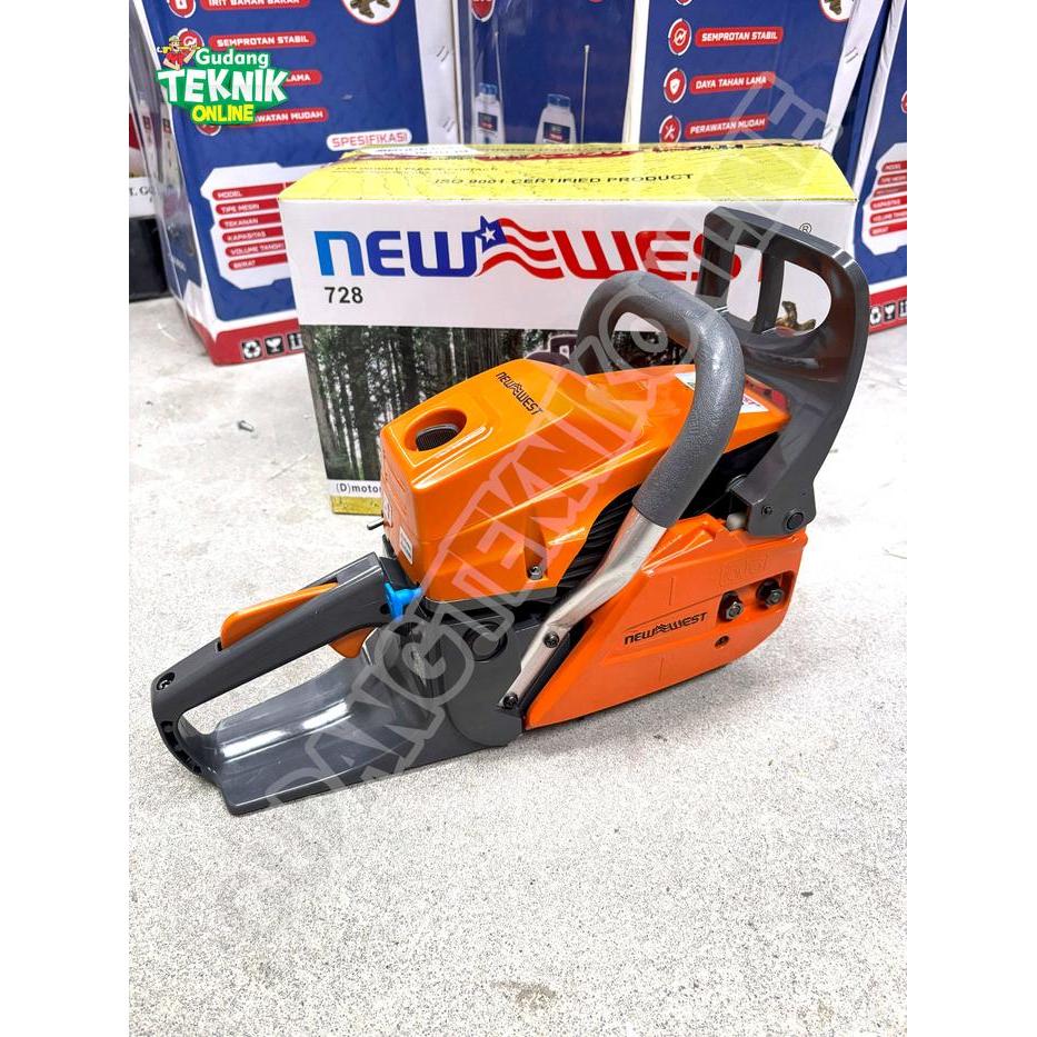 Mesin Chainsaw 26" Laser 728 NEW WEST Senso / Mesin Gergaji Potong Belah Potong Kayu 26 Inch 728 Ran