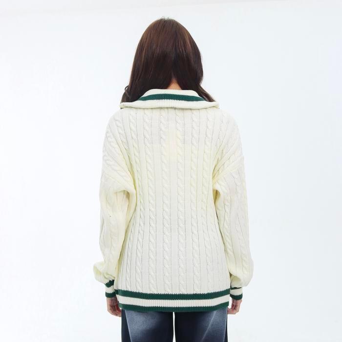 Loony - Cable Polo Knit - Sweater