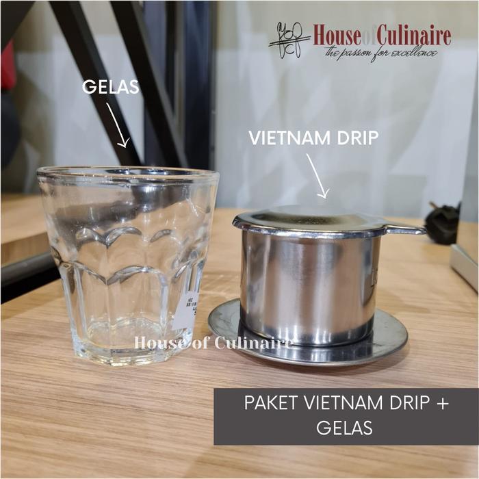 Paket Alat Kopi Vietnam Drip + Gelas Hemat