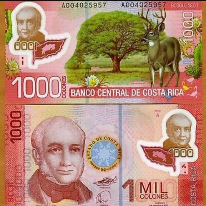 TERLARIS Costa rica 1000 colones 2009 Polymer Murah