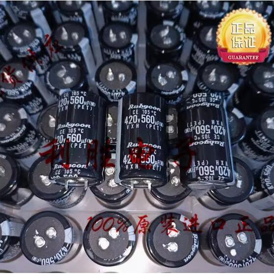 4pcs/lot Japanese Rubycon Aluminum Electrolytic Capacitor 420V 560UF 30*50mm VXH Long Life 105C free